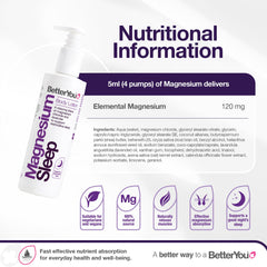 BetterYou crema corporal magnesio con mezcla lavanda y manzanilla para dormir
