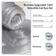 Bevimee imán ojos de gato, crea efecto sonrisa en uñas.