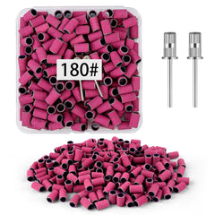 BEVTEE bandas lijado de grano 180 rosa para uñas, lijado suave y eficiente