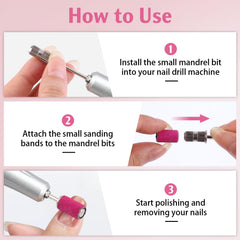 BEVTEE brocas 3/32 pulgadas para taladro de uñas