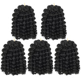 BEXIUKAKA cabello crochet de 8 pulgadas con rizos jamaicanos suaves para un aspecto natural diario.