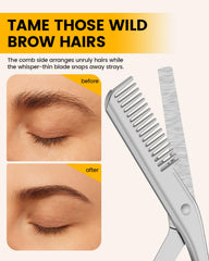 BEZOX built-in comb demonstrates dual-function design for quick trims.