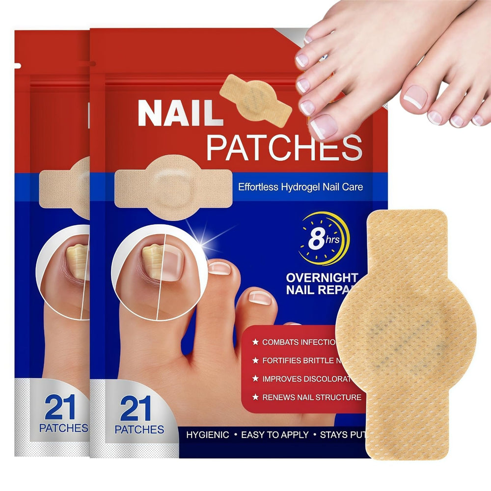 Parche BFGCKJ para uñas con hongos, aplicación nocturna que cuida la salud de la uña.