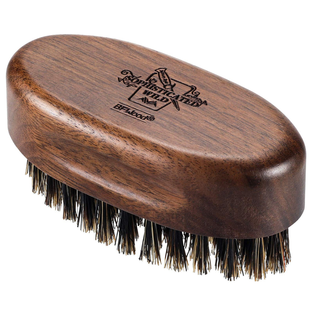 BFWood cepillo de barba de viaje pequeño para retoques rápidos