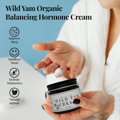 BGYVNU Crema Yam Salvaje, aplicación en mano para aliviar cambios de ánimo.
