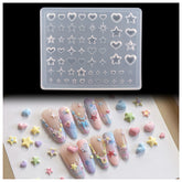 BHCCXZ moldes 3D para uñas con corazones, perfecto para añadir volumen y romanticismo