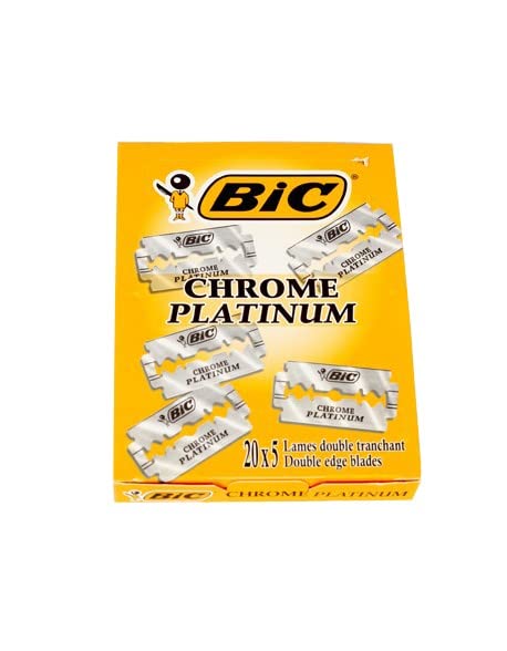 BIC Chrome Platinum, hoja doble filo, afilada y duradera para un afeitado suave.