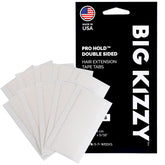 Big Kizzy Pro Hold: tapas de cinta doble cara para fijación segura de extensiones.