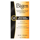Bigen Polvo Color Pelo 58 embalae compacto para tres usos fáciles.