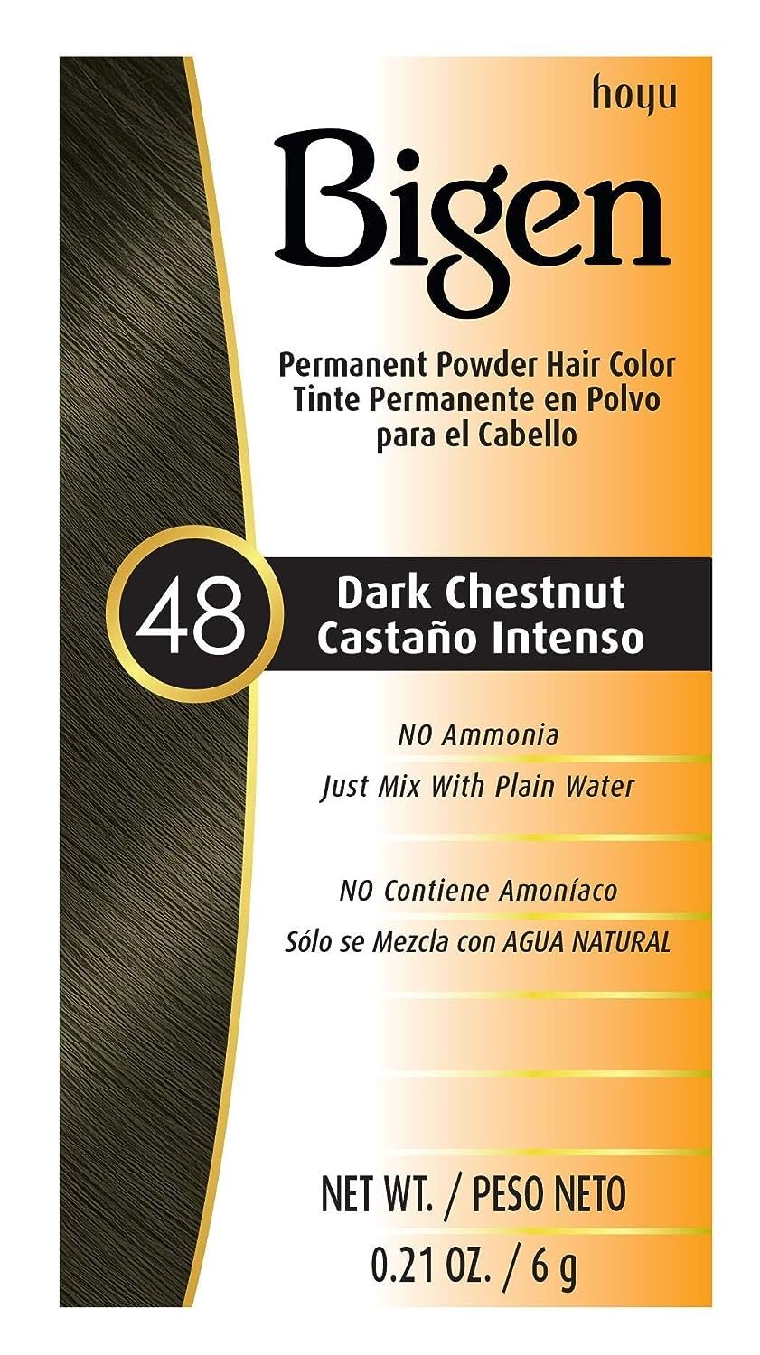 Bigen tinte en polvo 48 caoba oscura, empaque compacto para teñir