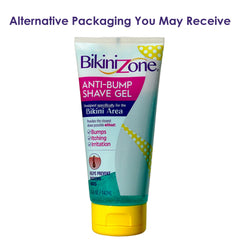 Textura gel claro de Bikini Zone permite aplicacion precisa durante el afeitado
