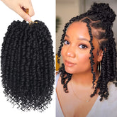 Bileaf Pasión Twist ganchillo 10 pulgadas, 8 paquetes para looks diarios y rápidos.