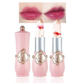 BINGBRUSH Labial flor rosa cambia color según temperatura para un look único