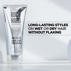 BioSilk Rock Hard Gel controla el peinado sin esfuerzo y mantiene la forma.