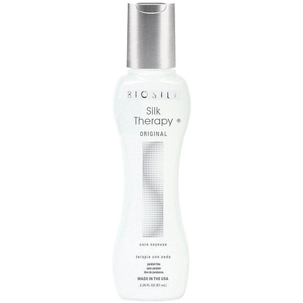 Biosilk Silk Therapy: botella de tratamiento sin enjuague para cabello suave y brillante