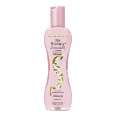 BioSilk Silk Therapy Irresistible, vista frontal de la botella para cuidado ligero.