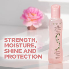 BioSilk Silk Therapy Irresistible muestra textura ligera para reparar sin engrasar.