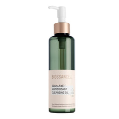 Biossance Huile démaquillante avec squalane et antioxydants, démaquille en douceur.