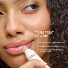 Pro-péptidos y ácido hialurónico en Biossance Labial Perfector, ingredientes clave.