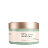 BIOSSANCE Squalane + Caffeine crema corporal en bote para hidratar y tonificar.