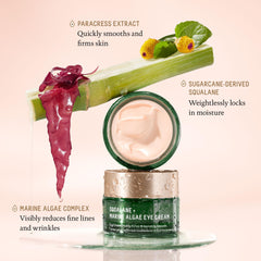 Hidratación intensa sin peso con BIOSSANCE Squalane y Marine Algae Crema de Ojos.