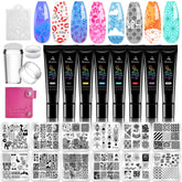 Biutee placas estampo uñas con animales y flores para diseño creativo