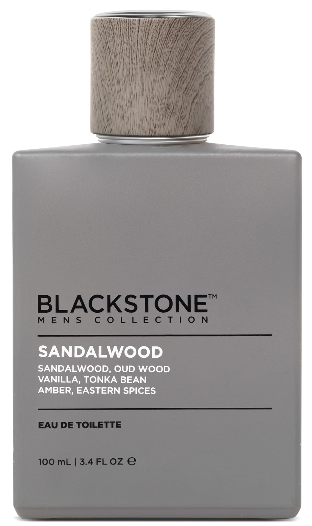 Blackstone botella de sándalo, fragancia masculina para uso diario y presencia duradera.