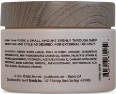 Close-up of hands applying Blackstone pomade showing smooth texture and easy work-through.