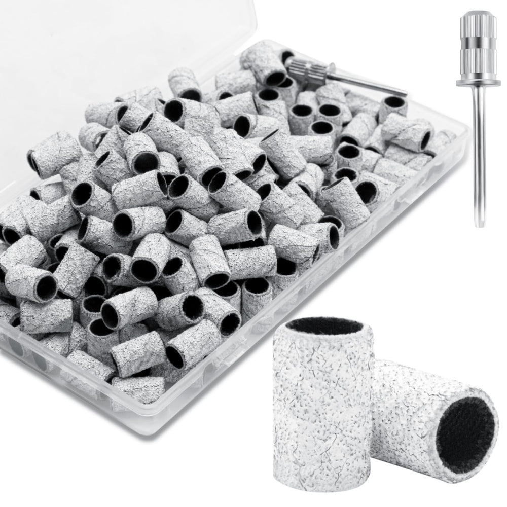 BLESWIN banda lijado 150 grit para uñas con mandril 3/32, ideal para acrílico