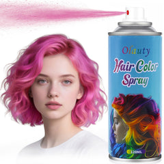 BliBling spray rosa temporal para cabello, botella visible, color vibrante para fiestas.