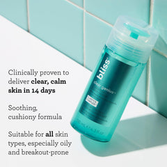Bliss Clear Genius cotton pad ready for precise leave-on treatment