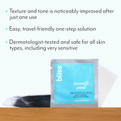 Bliss Incredi-Peel, aplicación nocturna para renovación suave de la piel