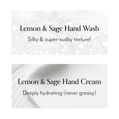 Bliss Lemon & Sage – Duo mains en affichage, présentation élégante dans la salle de bains.