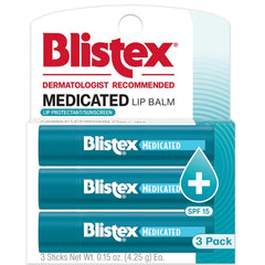 Blistex bálsamo labial medicado en envase para hidratación prolongada.