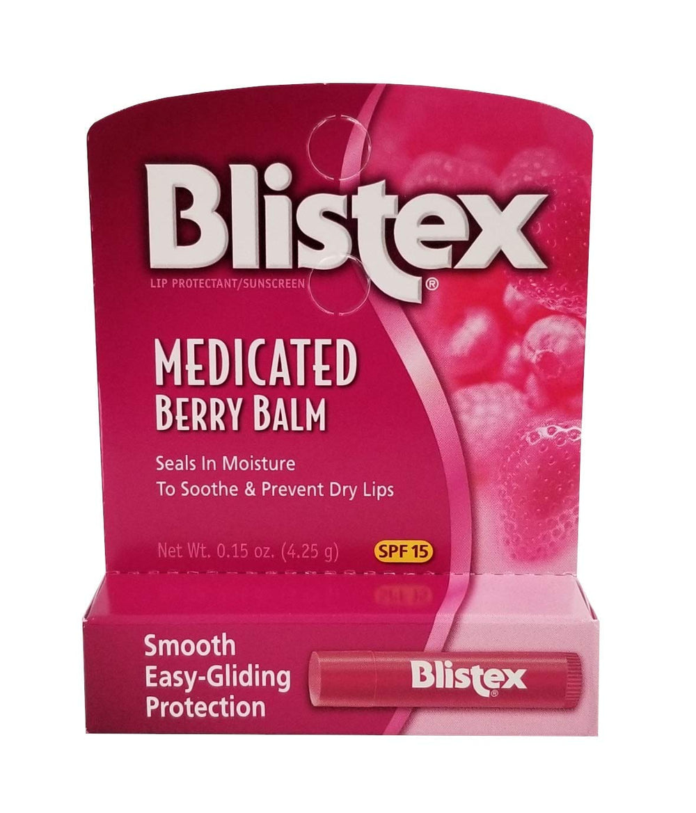 Blistex Balsamo Labial Medicado Berry con SPF 15 para labios secos y agrietados