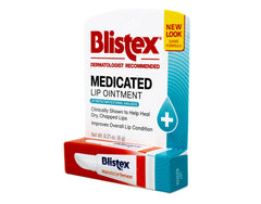 Blistex Lip Ointment close-up shows smooth texture for lip care.