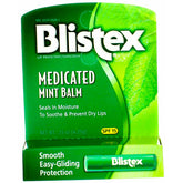 Blistex medicated mint balm SPF 15 tube front view showing compact lip care