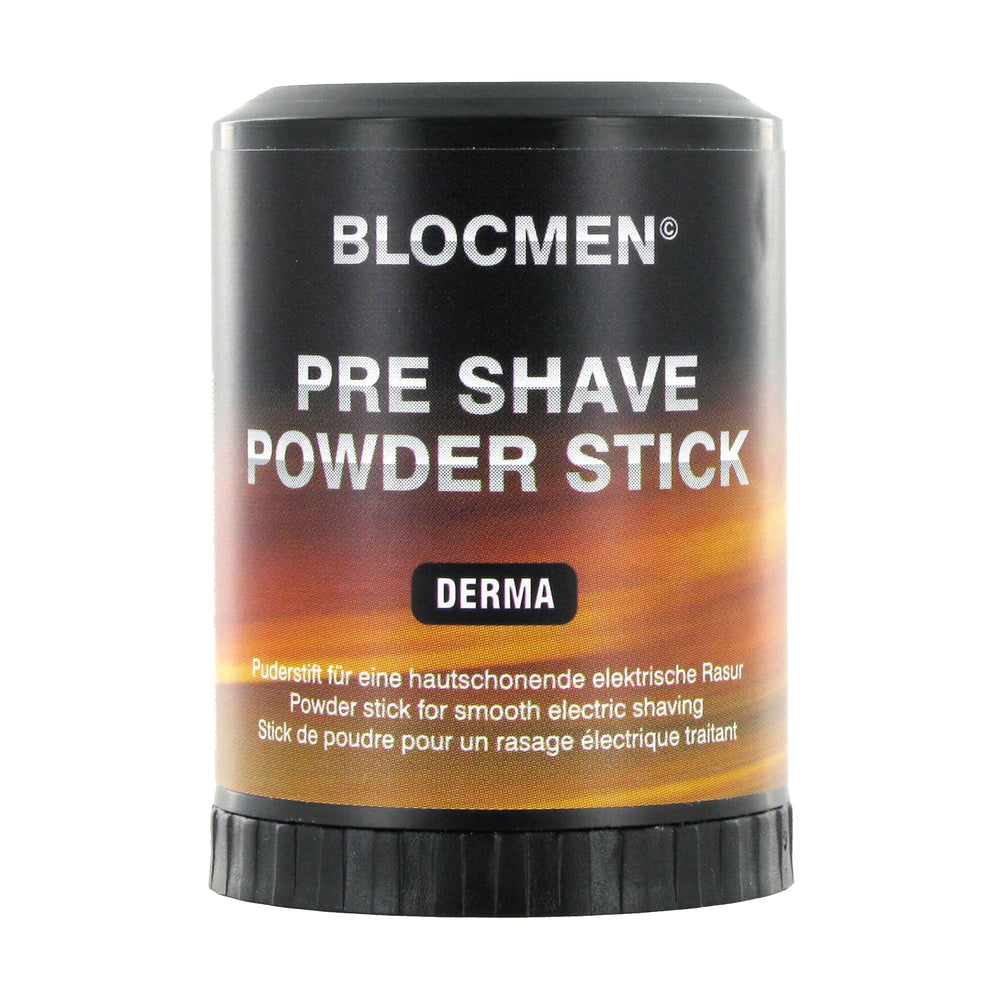 Blocmen Derma barra de polvo preafeitado en la caja para uso suave de la piel