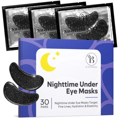 Parches oculares BLOOMORA en caja para cuidado nocturno y piel suave