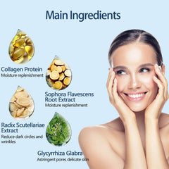 Blopuivo mascarilla labial dorada, ayuda a suavizar labios y reducir sequedad.