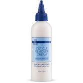 Blue Cross crema removedora de cutículas con aplicación precisa para base limpia.