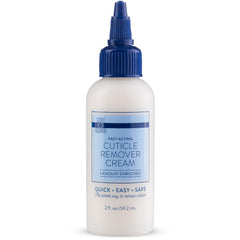 Blue Cross crema remover cutículas en botella, aplicación precisa y profesional.