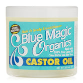 Blue Magic aceite de ricino, botella 12oz, acondiciona el cabello de forma natural.