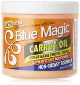 Blue Magic Carrot Oil, botella, hidratación suave para el cabello