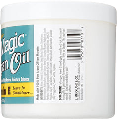 Blue Magic acondicionador sin enjuague, envase azul y textura cremosa.