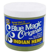 Blue Magic acondicionador cáñamo indio en bote, hidratación suave para el cabello.