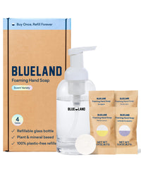BLUELAND dispensador de jabón espumoso reutilizable para uso diario.