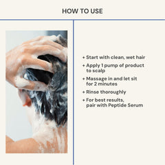 Shampoo Blueprint Bryan Johnson, cafeína y mentol brindan sensación de despertar.