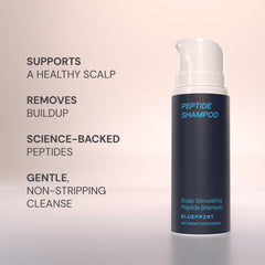 Shampoo Blueprint Bryan Johnson, espuma suave para limpieza delicada.
