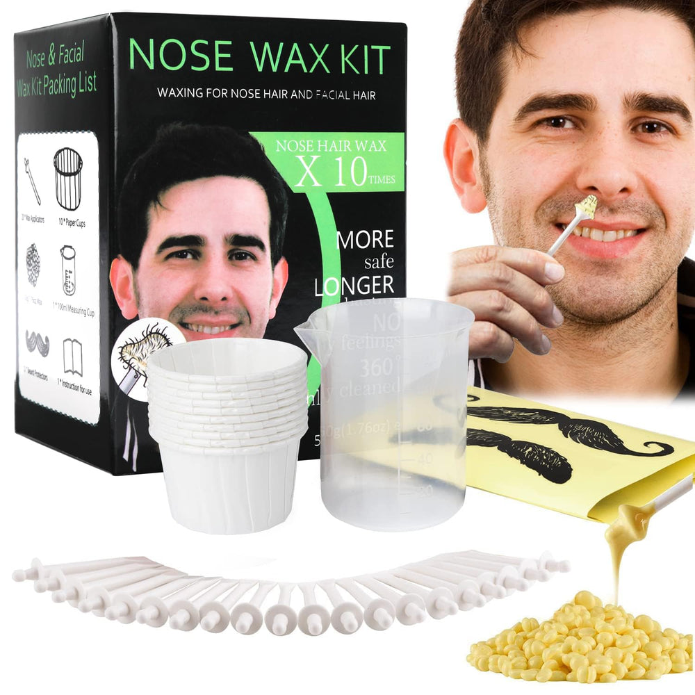 BLUETOP kit cera nasal-orejas con 50 g para depilación rápida en casa